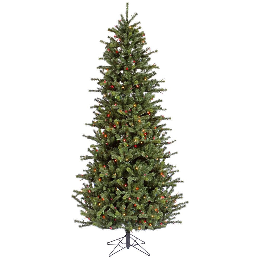 4.5' Pre-lit Carver Slim Artificial Christmas Tree - Dura-Lit Multi Color Lights