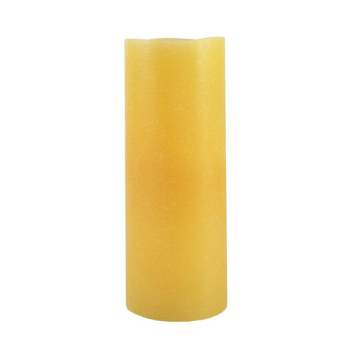 8" Golden Amber Battery Operated Flameless LED Wax Christmas Pillar Candle