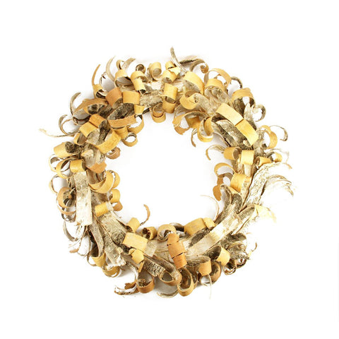 24" Rustic Earth Tone Tree Bark Inspired Christmas Wreath