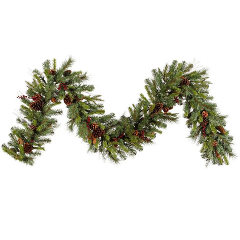 9' x 14" Cibola Mix Berry Pine Artificial Christmas Garland - Unlit