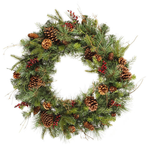 36" Cibola Mix Berry Pine Artificial Christmas Wreath - Unlit