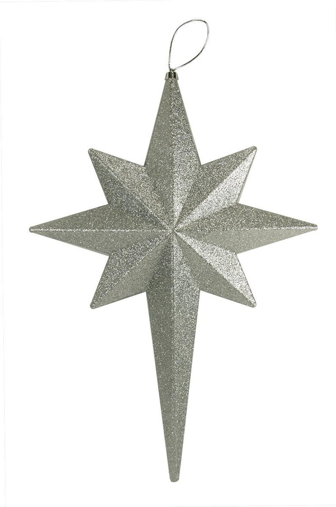 20" Silver Splendor Glittered Bethlehem Star Shatterproof Christmas Ornament