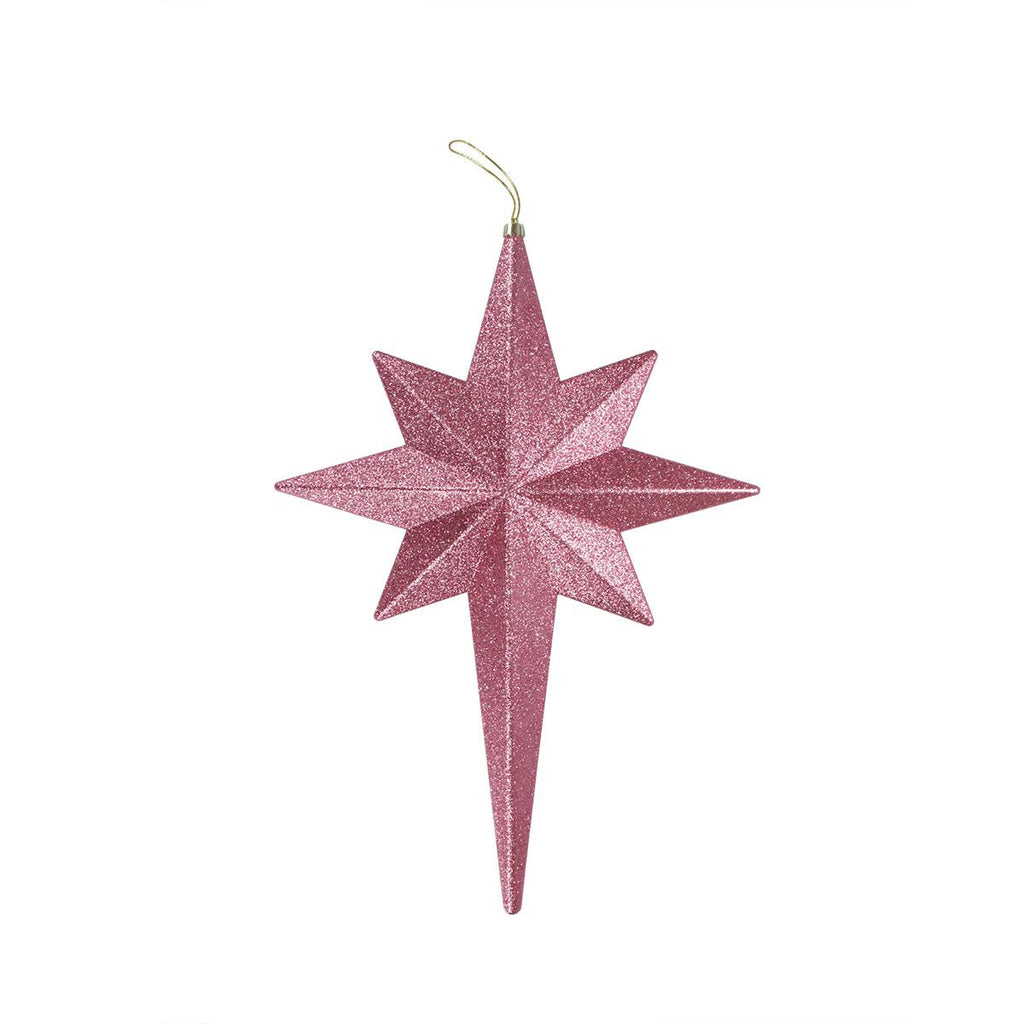 20" Bubblegum Pink Glittered Bethlehem Star Shatterproof Christmas Ornament