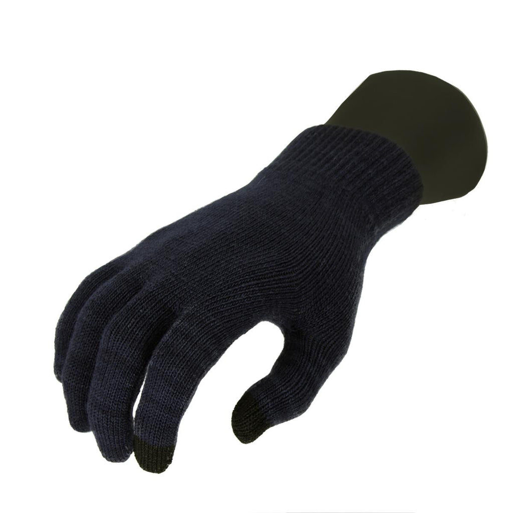 Unisex Navy Blue Knit Winter Magic Touchscreen Gloves - One Size