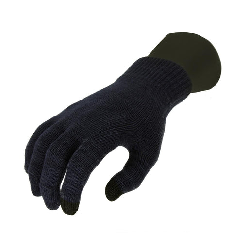 Unisex Navy Blue Knit Winter Magic Touchscreen Gloves - One Size