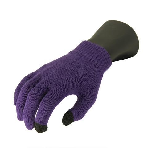 Unisex Purple Knit Winter Magic Touchscreen Gloves - One Size