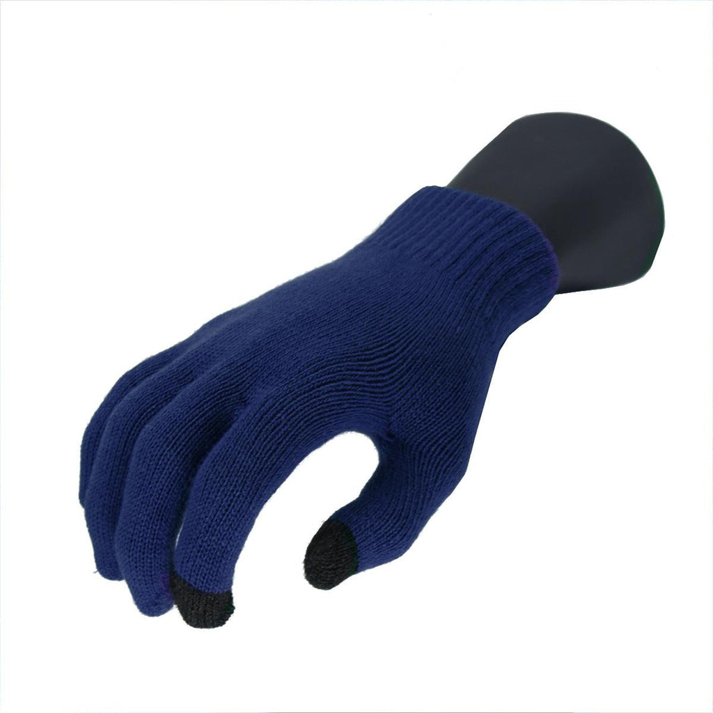 Unisex Royal Blue Knit Winter Magic Touchscreen Gloves - One Size