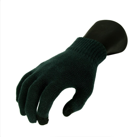 Unisex Sage Green Knit Winter Magic Touchscreen Gloves - One Size