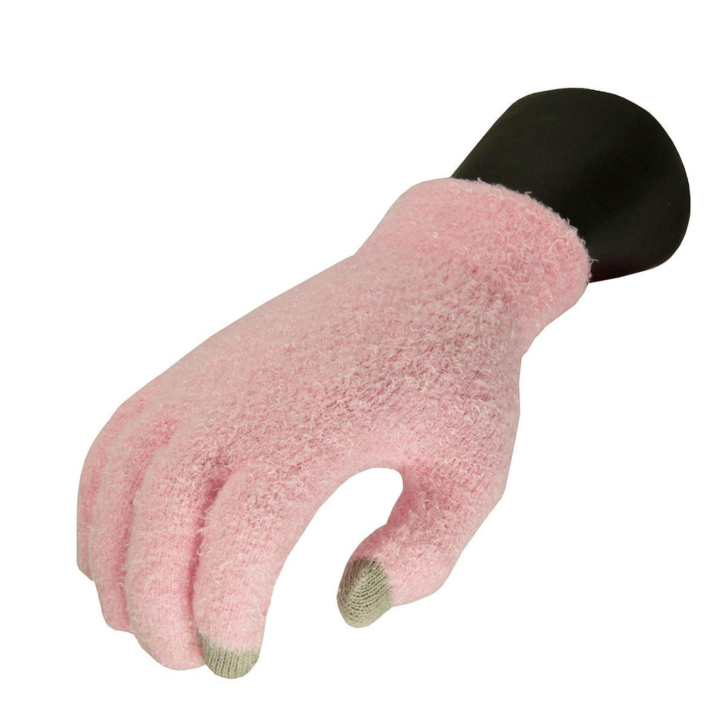 Women's Pink Aloe Vera Plush Winter Touchscreen Gloves - One Size