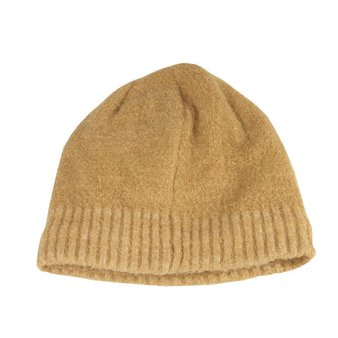 Women's Light Khaki Aloe Vera Plush Winter Beanie Hat - One Size