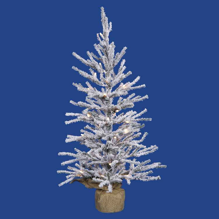 2.5' Pre-Lit Flocked Angel Pine Artificial Christmas Tree - Clear Lights