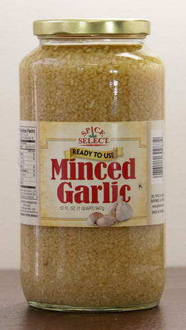 Club Pack of 12 Spice Select Minced Garlic 32 fl oz. #30987