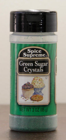 Pack of 12 Spice Supreme Green Sugar Crystals Bake Toppings 3 oz. #38034