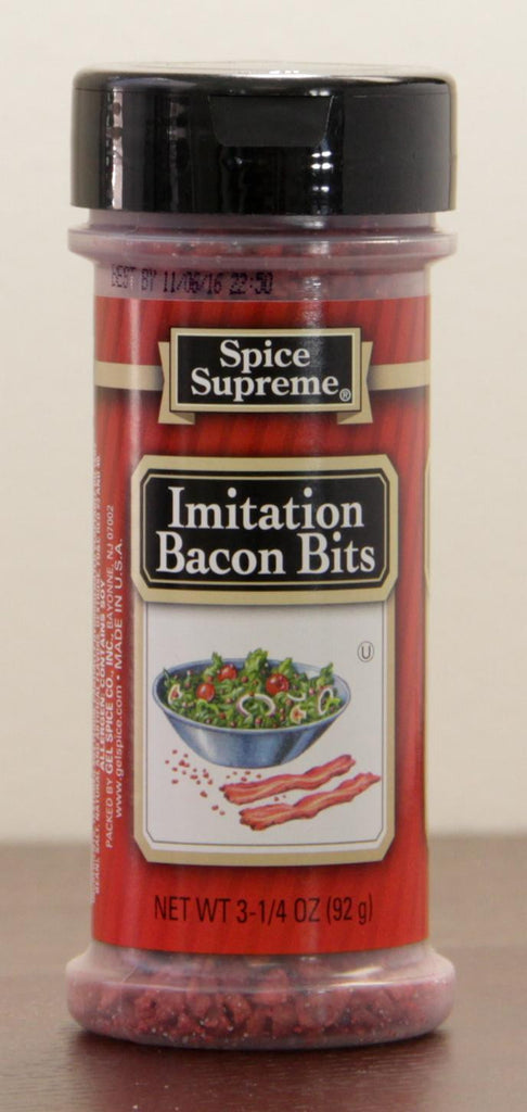 Pack of 12 Spice Supreme Imitation Bacon Bits Seasonings 3.25 oz. #30630