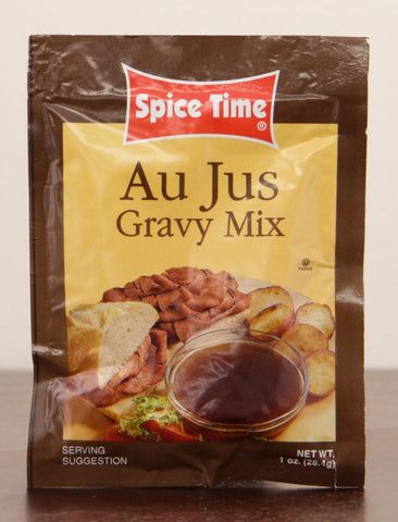 Pack of 24 Spice Time Au Jus Gravy Seasoning Mix 1 oz. #IO010