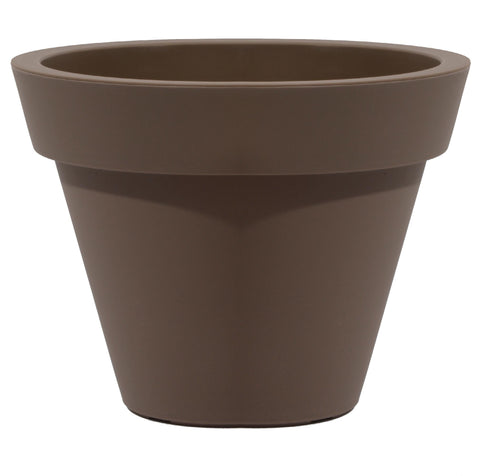 12.75" Large Brown Outdoor Patio Garden Planter