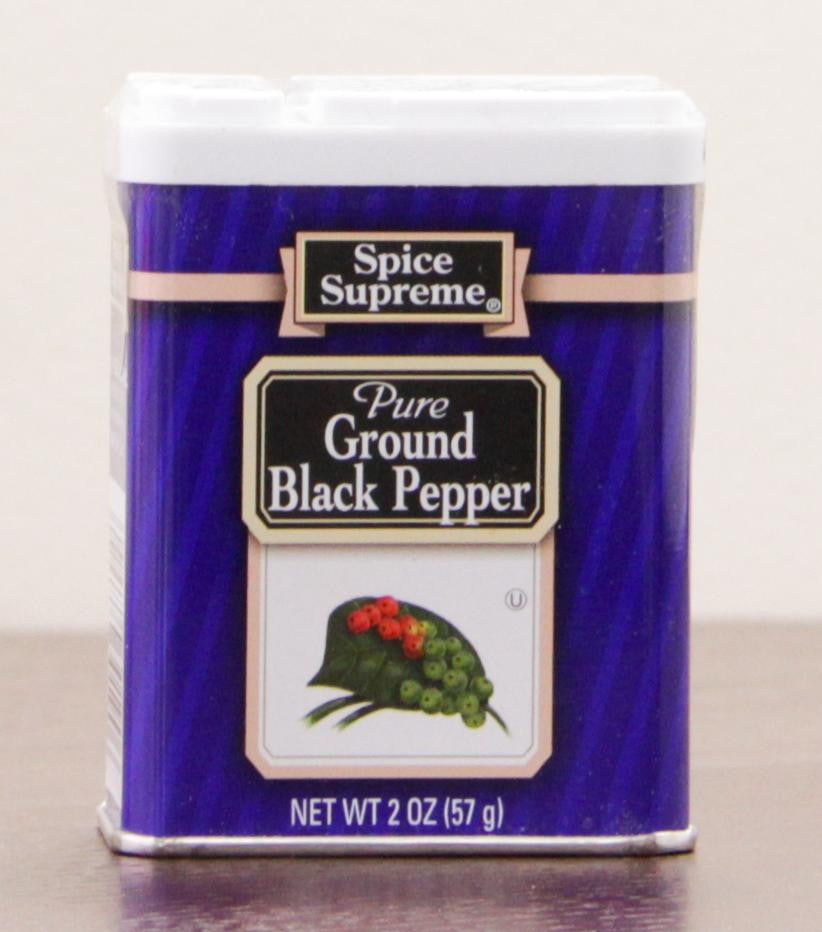 Pack of 24 Spice Supreme Pure Ground Black Pepper Seasonings 2 oz. #30190