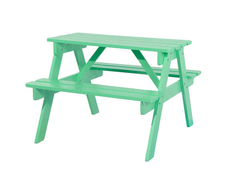 Children's Mint Green Outdoor Wooden Garden Patio Picnic Table