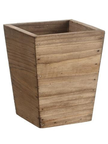 5.5" Country Rustic Natural Wood Storage Bin Container