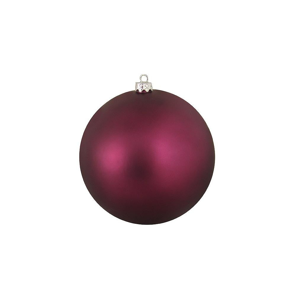 12ct Matte Purple Plum Passion Shatterproof Christmas Ball Ornaments 4" (100mm)