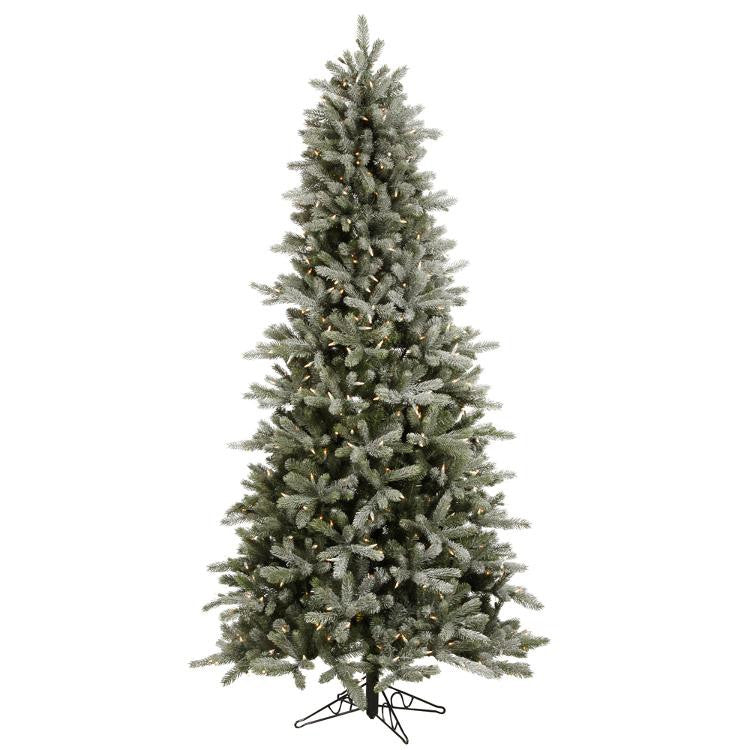 6.5' Pre-Lit Slim Frosted Frasier Artificial Christmas Tree - Warm Clear LED Lights