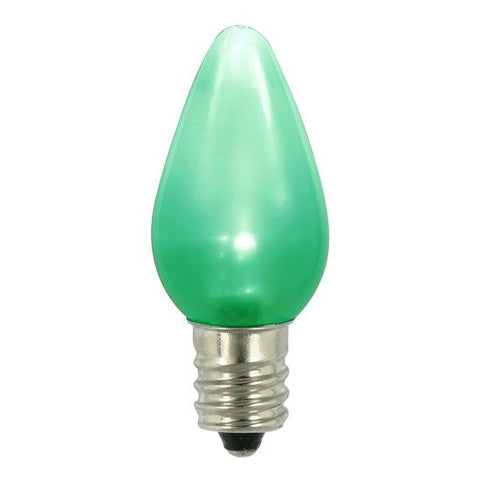 Club Pack of 25 Green LED C7 Satin Christmas Replacement Bulbs