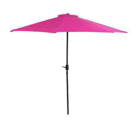 7.5' Outdoor Patio Market Umbrella with Hand Crank - Hot Pink