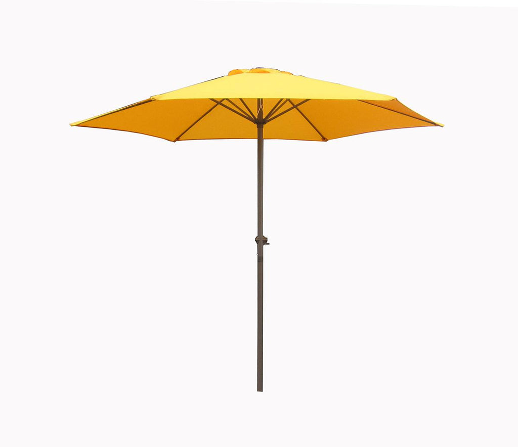 7.5' Outdoor Patio Market Umbrella with Hand Crank - Yellow