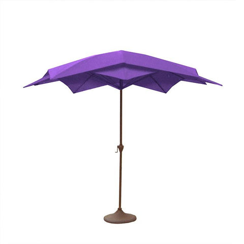 8.2' Outdoor Patio Lotus Umbrella with Hand Crank - Purple