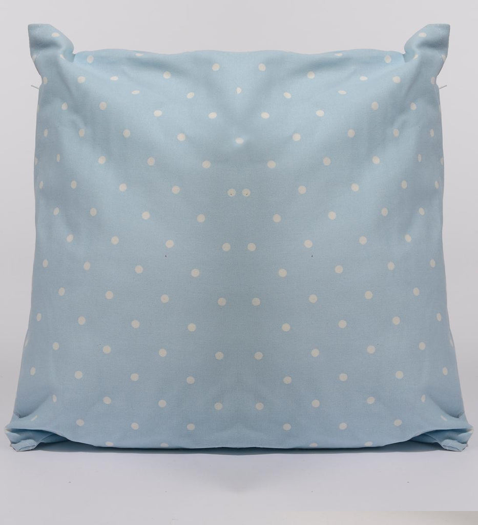 15.75" Capri Boulevard Blue with White Polka Dots Throw Pillow