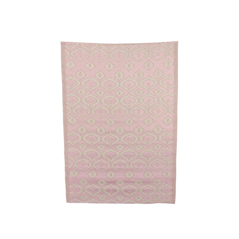 4' x 6' Capri Boulevard Pale Pink and White Outdoor Area Throw Rug