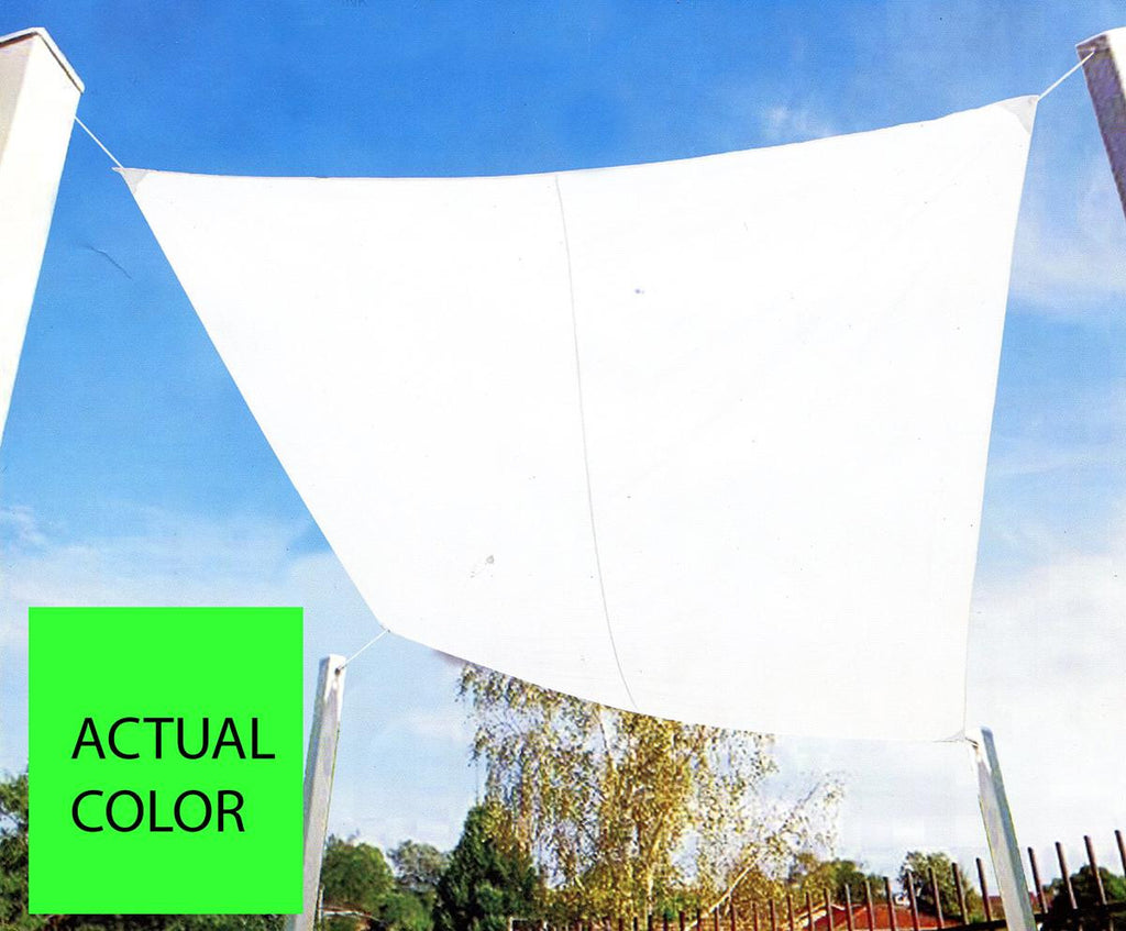 9.75' Bright Lime Green Square Outdoor Patio Sun Shade Tarp