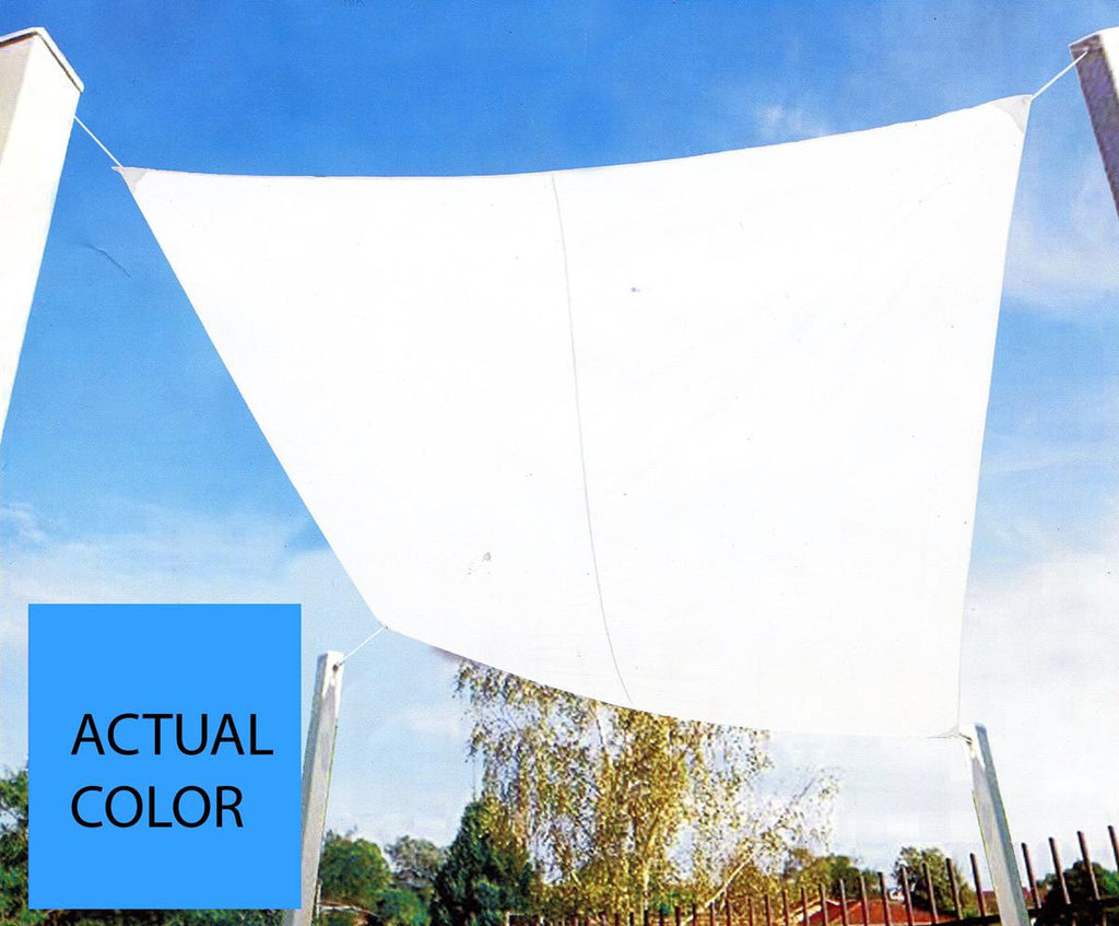 9.75' Bright Sky Blue Square Outdoor Patio Sun Shade Tarp