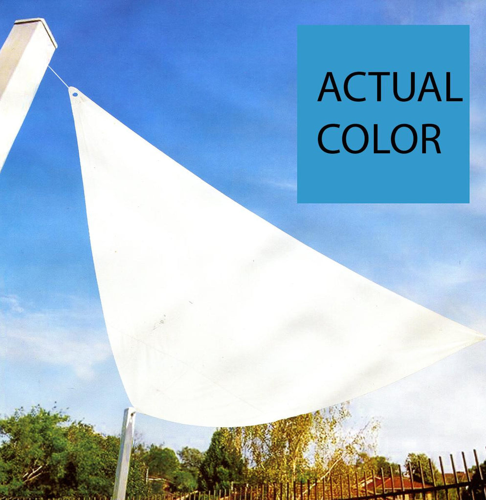 11.75' Bright Sky Blue Triangular Outdoor Patio Sun Shade Tarp