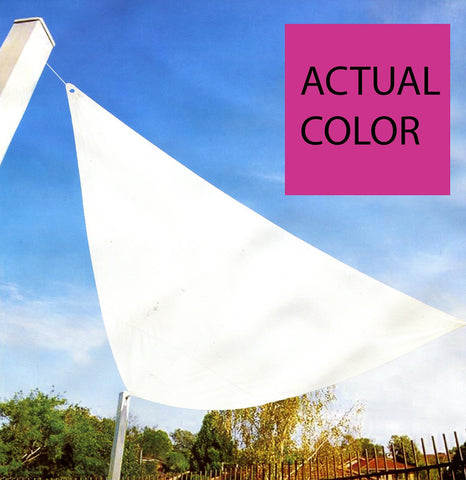 11.75' Bright Pink Triangular Outdoor Patio Sun Shade Tarp