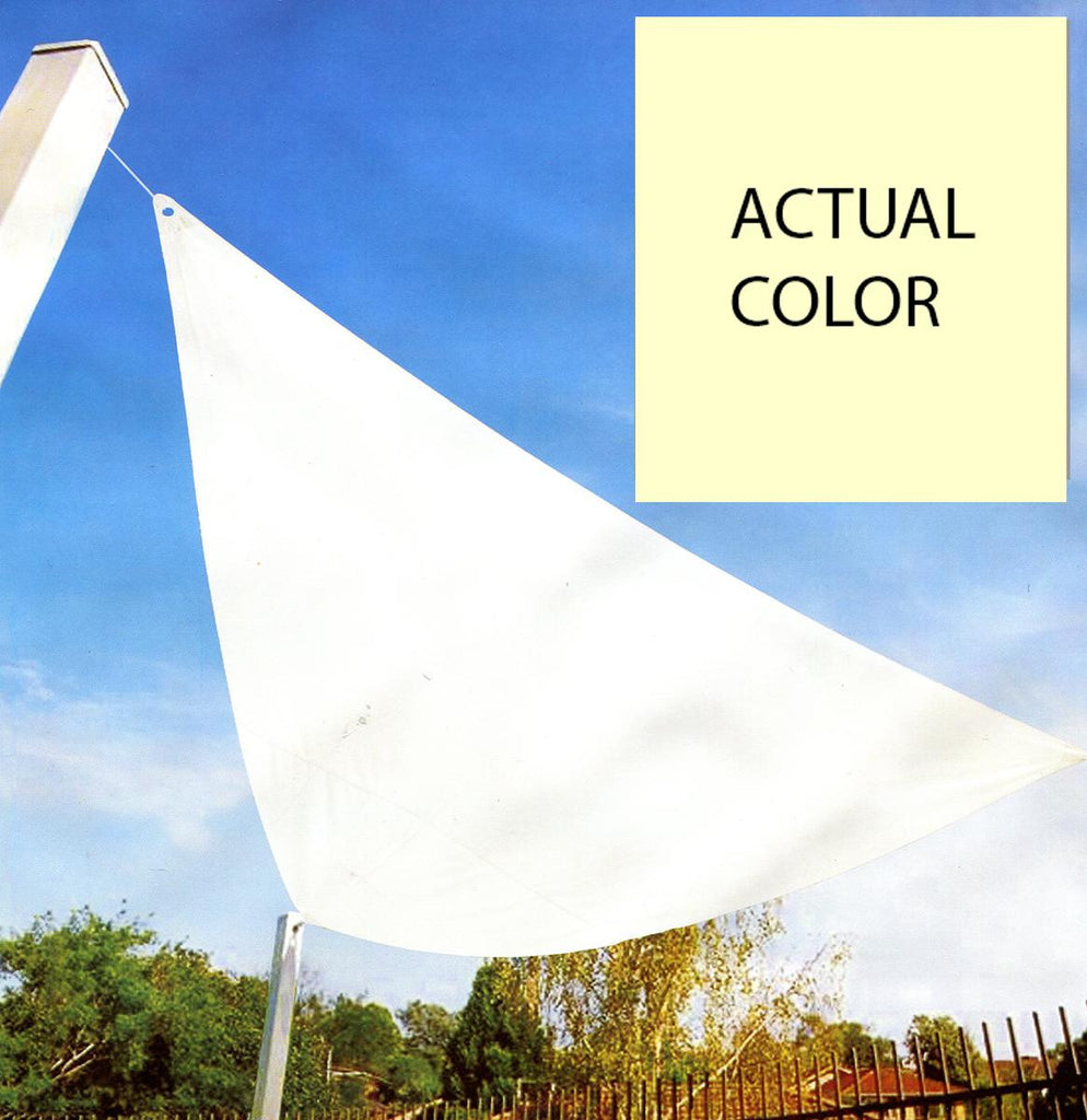 11.75' Ivory Triangular Outdoor Patio Sun Shade Tarp