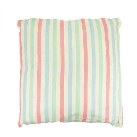 15.75" Capri Boulevard Pink, Green and Blue Striped Throw Pillow