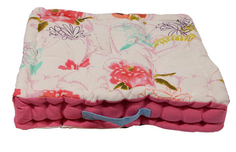 15" L'Eau de Fleur Pink Tufted Butterfly Freedom Chair Cushion