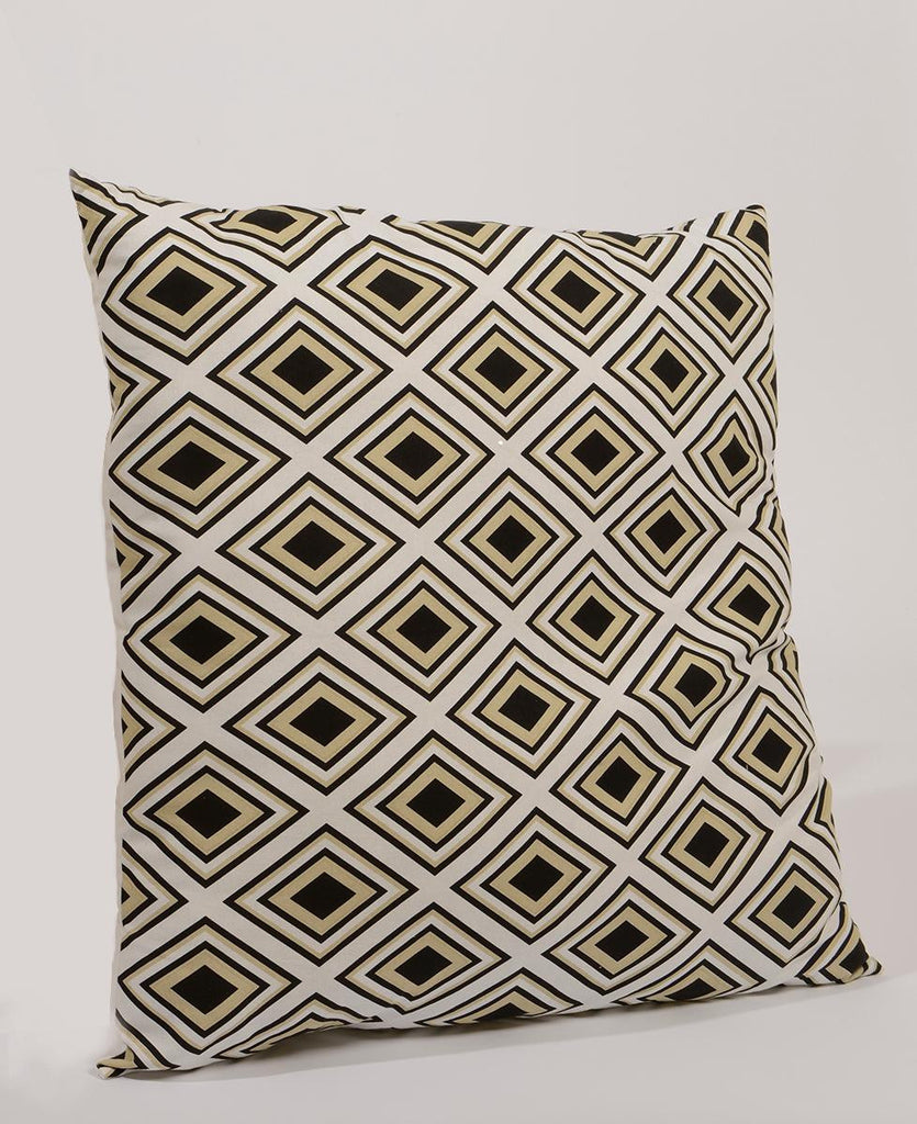 30" Urban Life Over-Sized Neutral Geometic Diamond Patterned Decorative Floor Throw Pillow