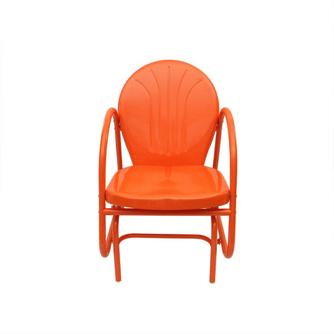 Orange Retro Metal Tulip Single Glider