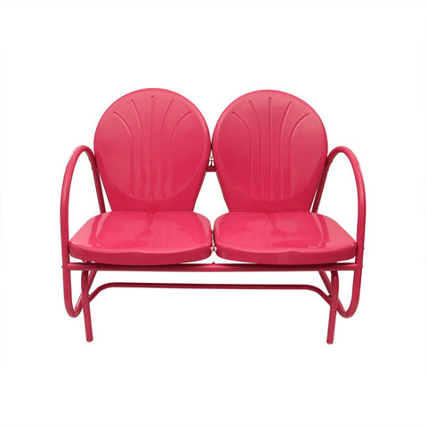 Pink Retro Metal Tulip Double Glider