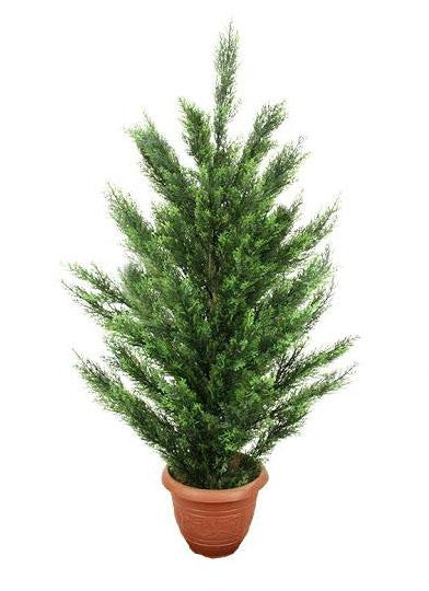 4' Potted Two-Tone Artificial Cypress Tree