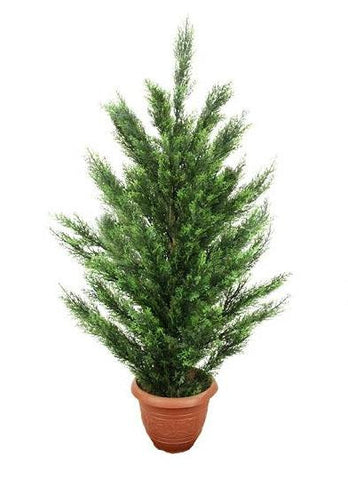 4' Potted Two-Tone Artificial Cypress Tree