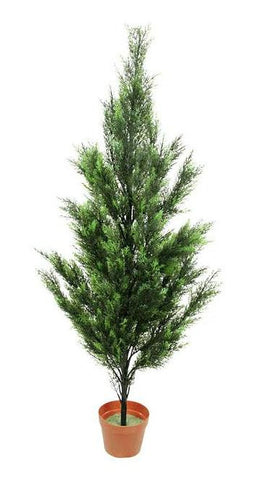 4.5' Potted Two-Tone Artificial Cypress Tree