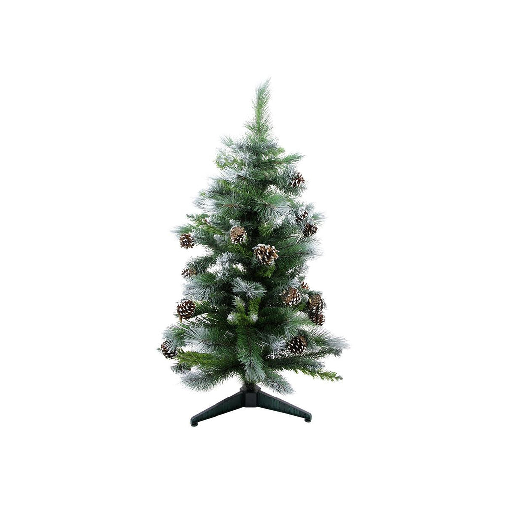 3' Frosted Glacier Pine Artificial Christmas Tree with Pine Cones - Unlit