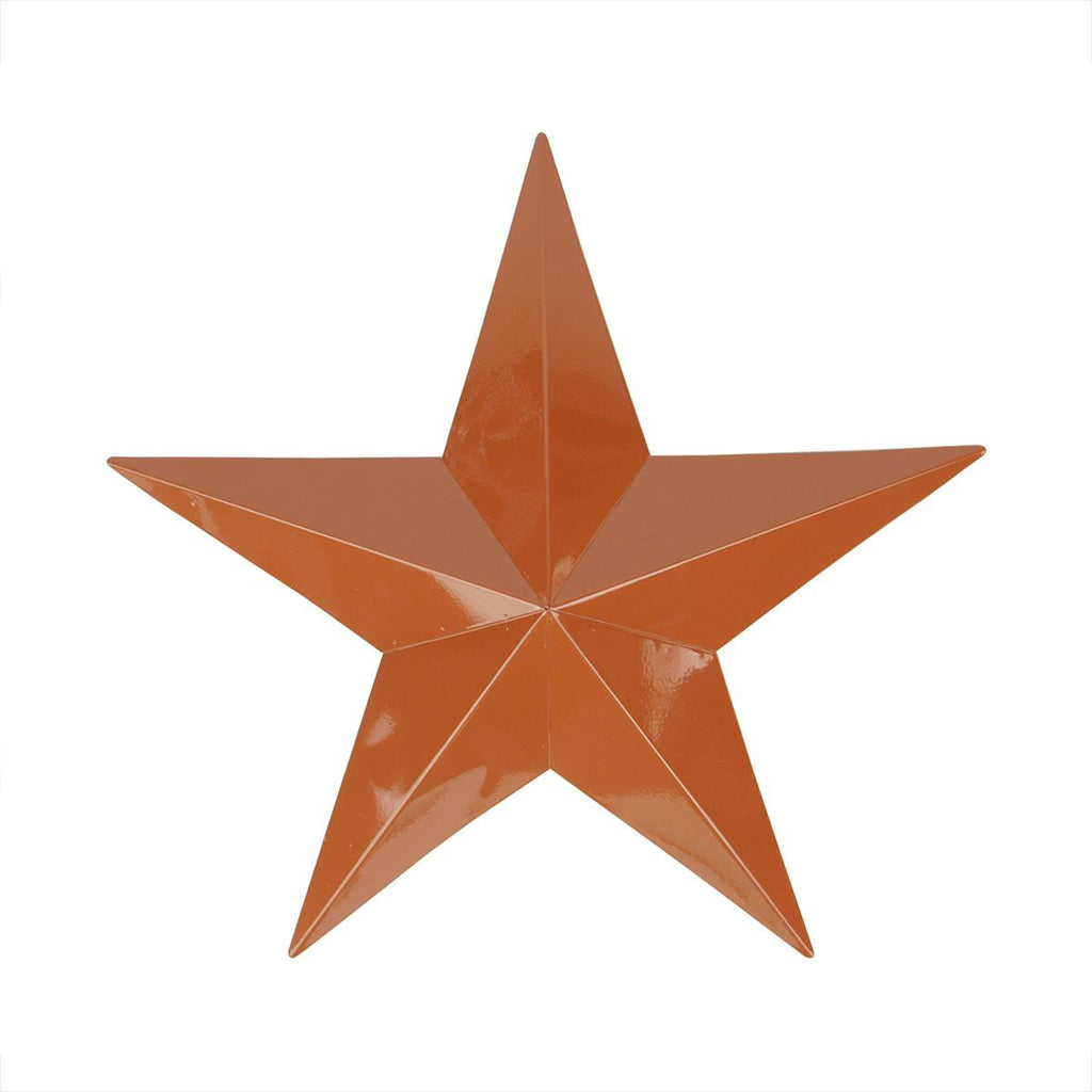 24" Light Copper Brown Country Rustic Star Indoor-Outdoor Wall Decoration