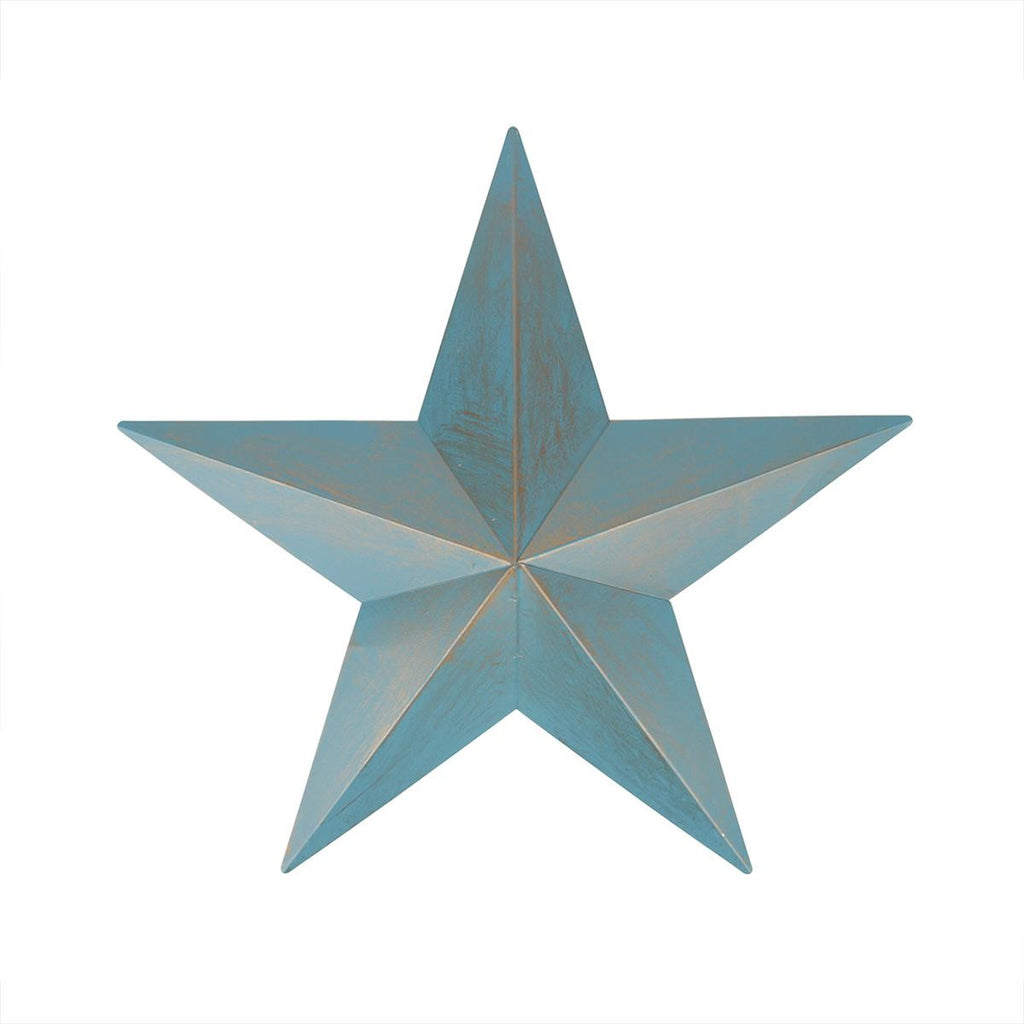 24" Weathered Patina Copper Country Rustic Star Indoor-Outdoor Wall Decoration