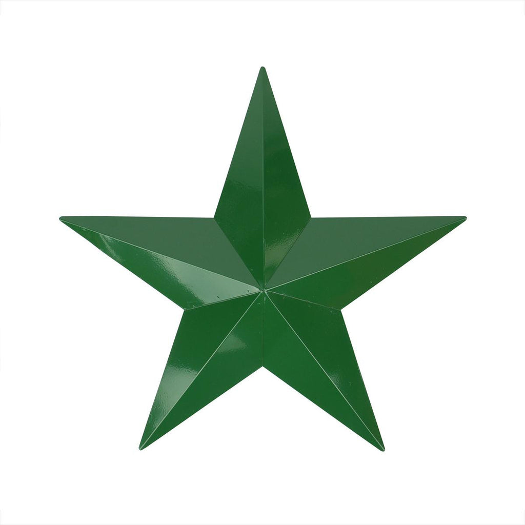 24" Hunter Green Country Rustic Star Indoor-Outdoor Wall Decoration