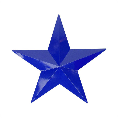 24" Blue Country Rustic Star Indoor-Outdoor Wall Decoration