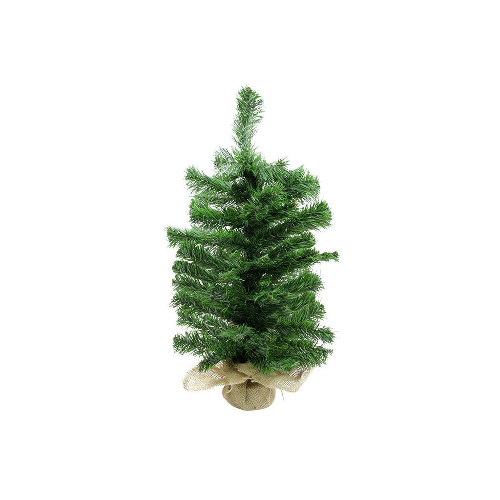 2' Two-Tone Balsam Fir Artificial Christmas Tree in Burlap Base - Unlit